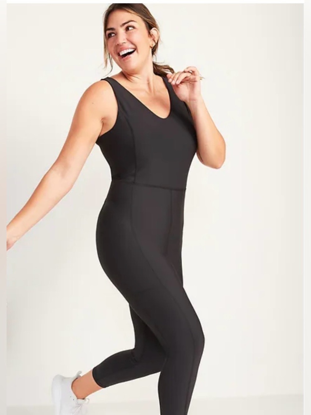 Old Navy Active Black Power Soft Performance Bodysuit